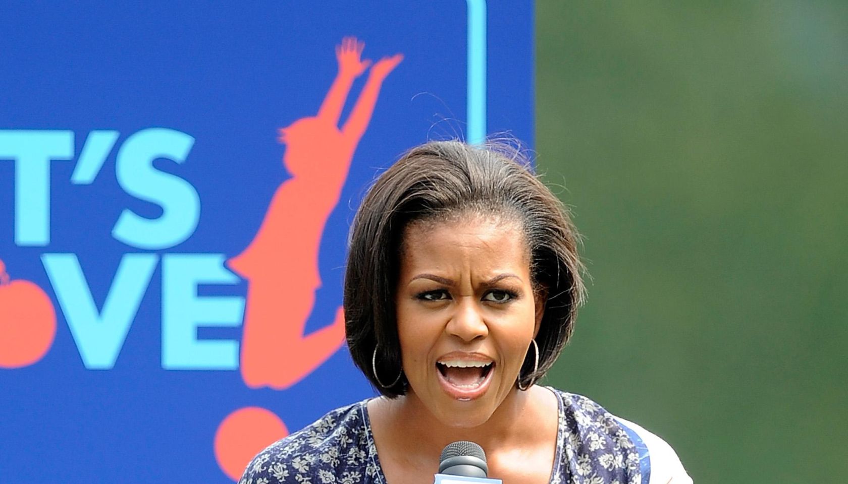 Michelle Obama Promotes Let's Move Campaign