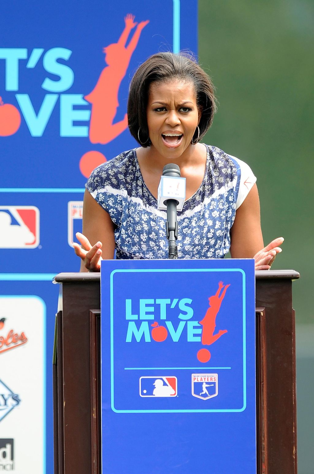 Michelle Obama Promotes Let's Move Campaign