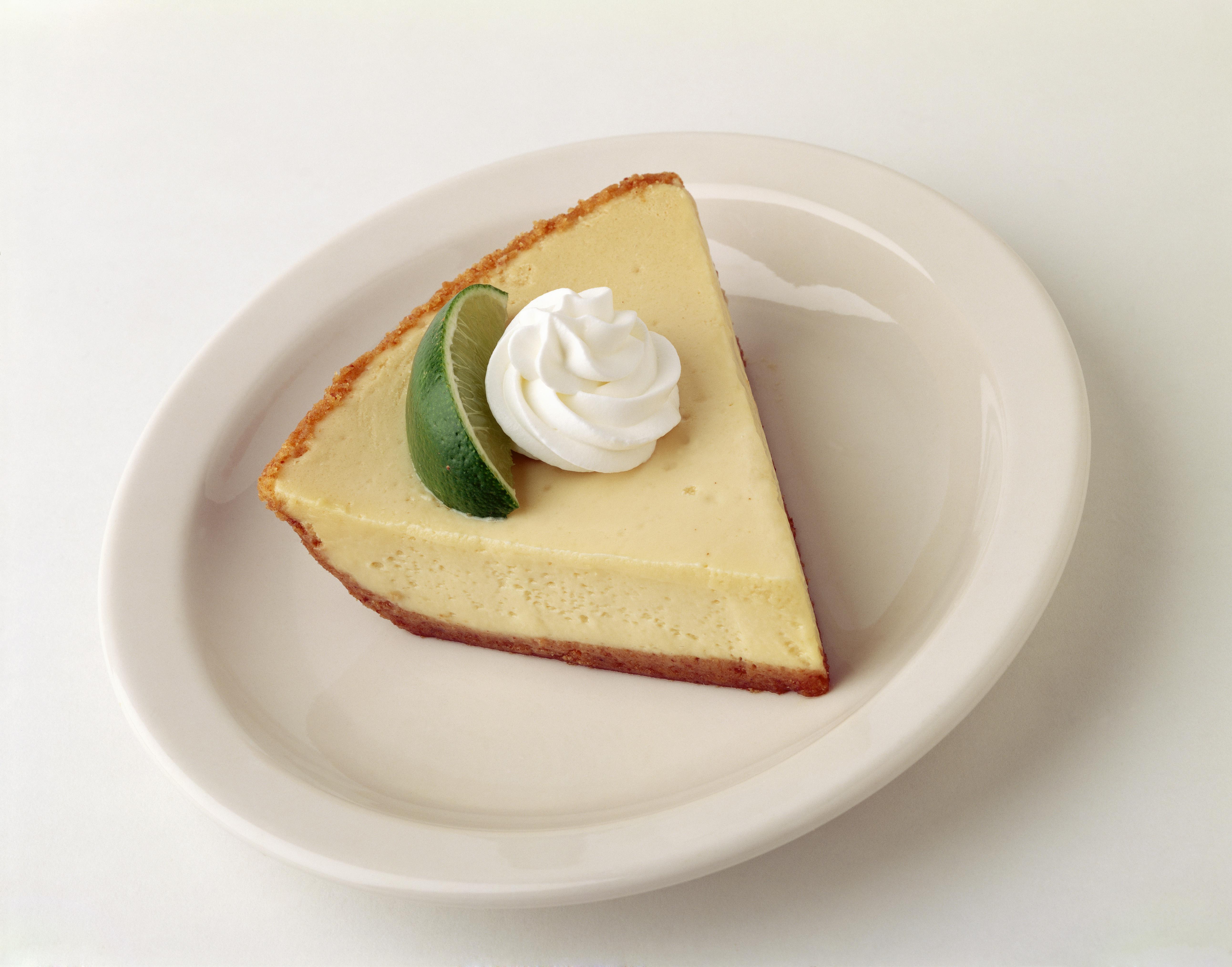 Key lime pie slice