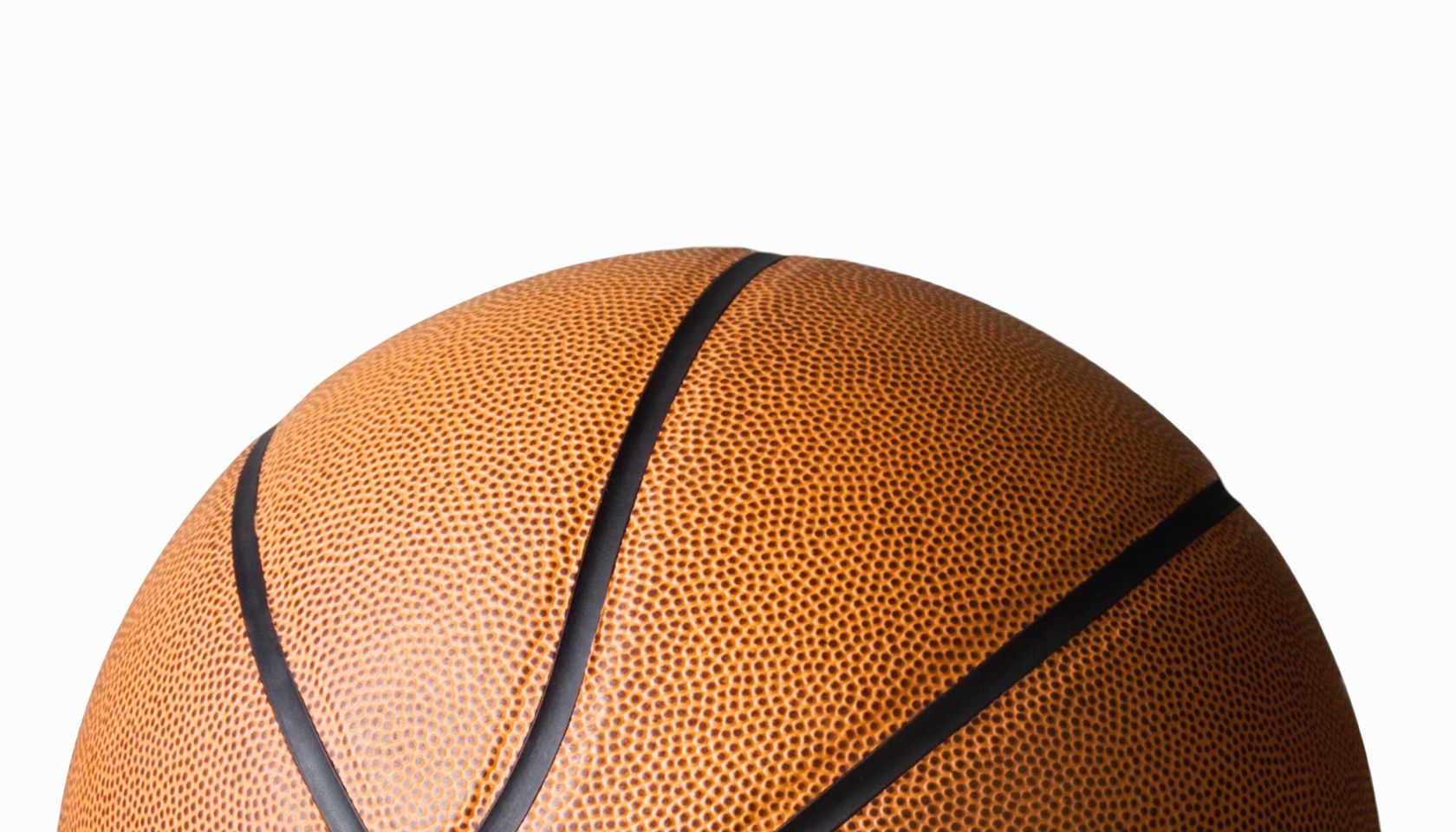 Basketball on white background