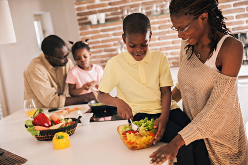 mom cooking dinner