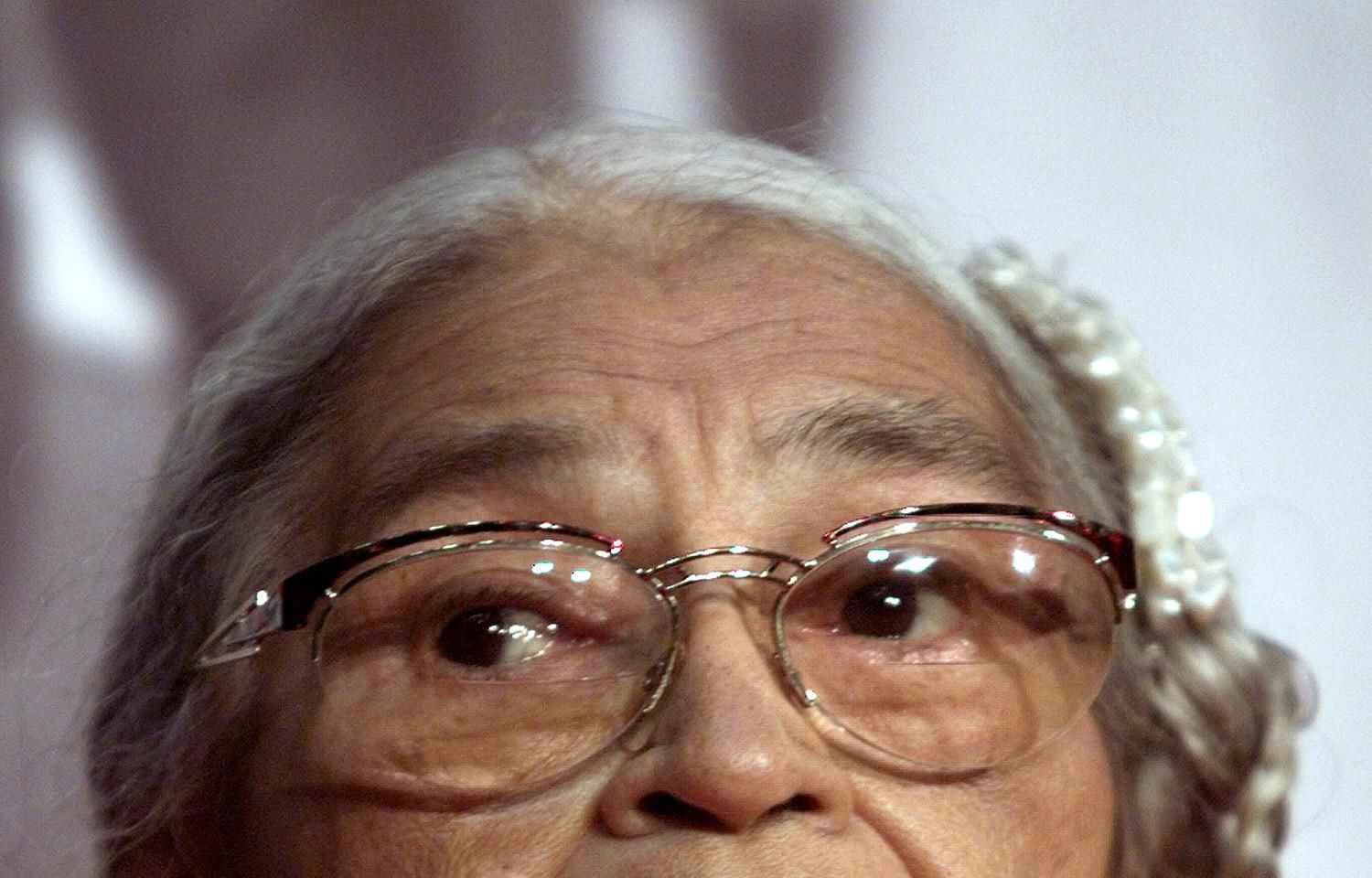 Civil rights heroine Rosa Parks attends the openin