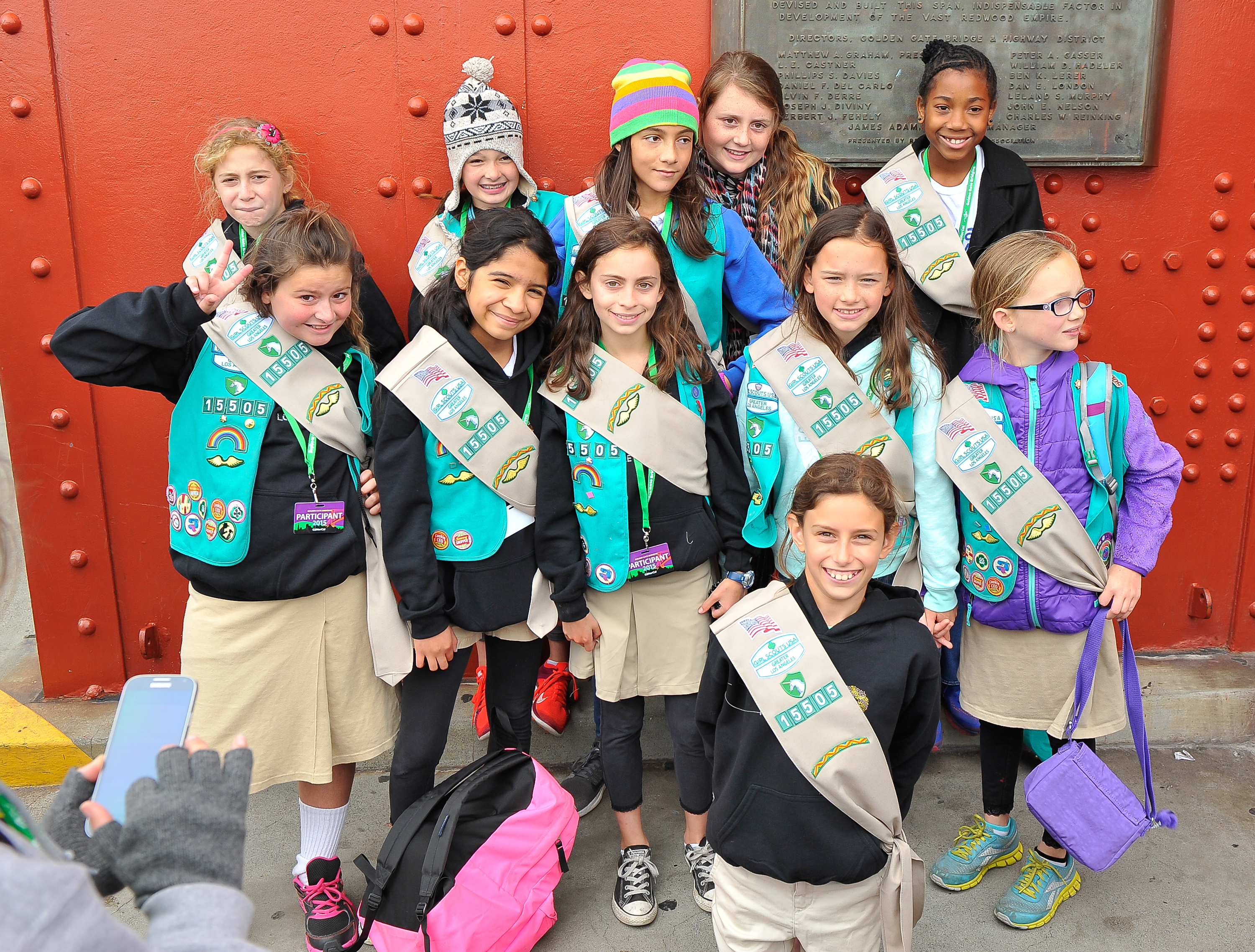 Girl Scouts Of The USA And National Park Service Host A Girl Scout Bridging Ceremony At The Golden Gate Bridge