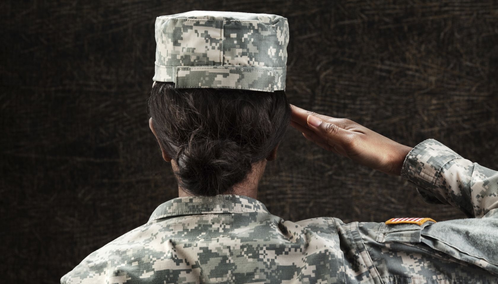 Female African American Soldier Series: Saluting