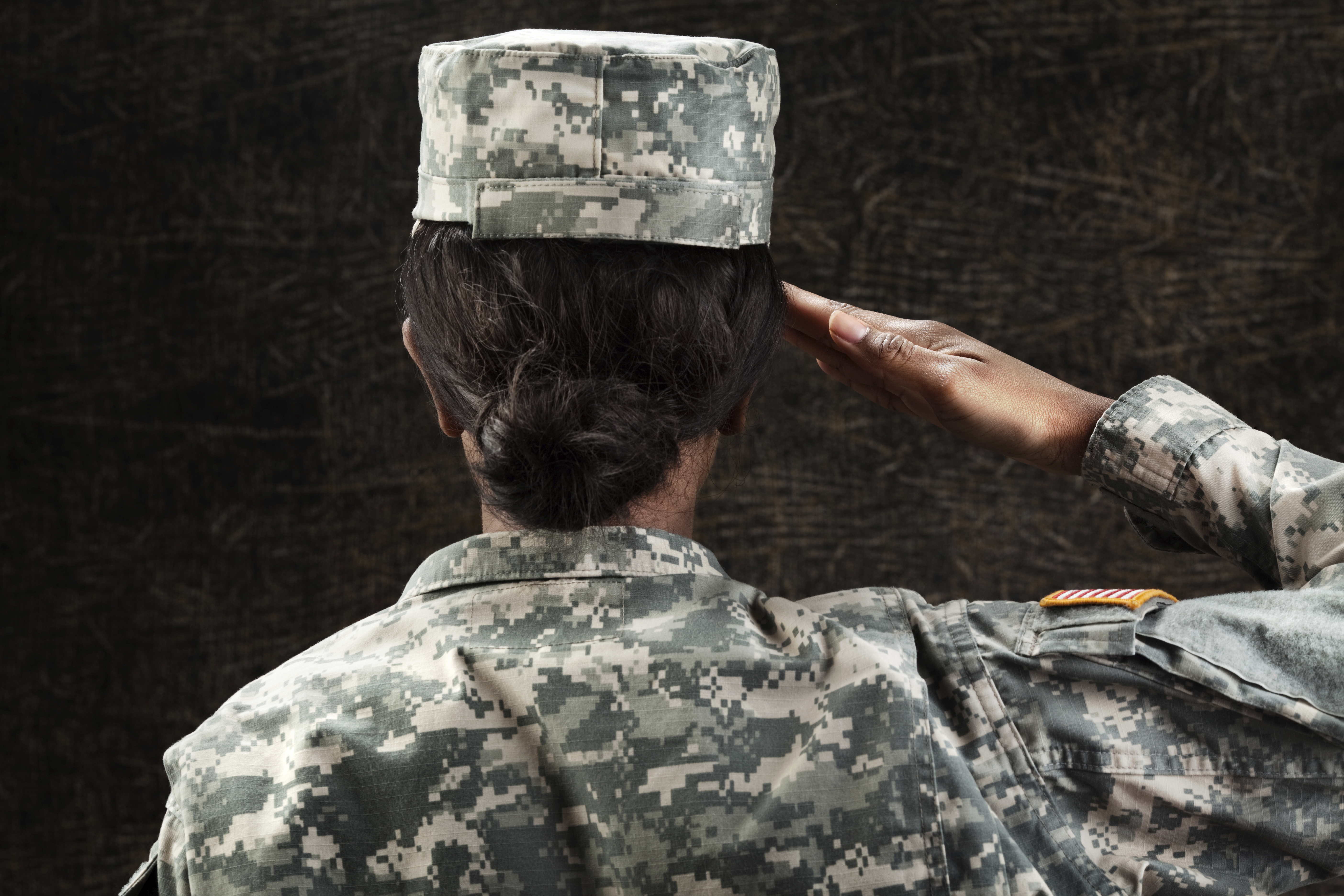 Female African American Soldier Series: Saluting