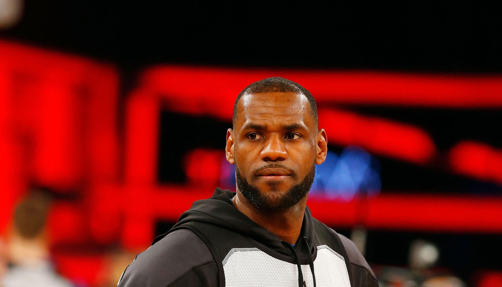 Lebron James at NBA All-Star Practice 2015