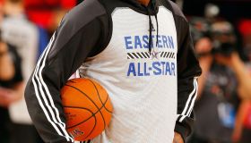 Lebron James at NBA All-Star Practice 2015