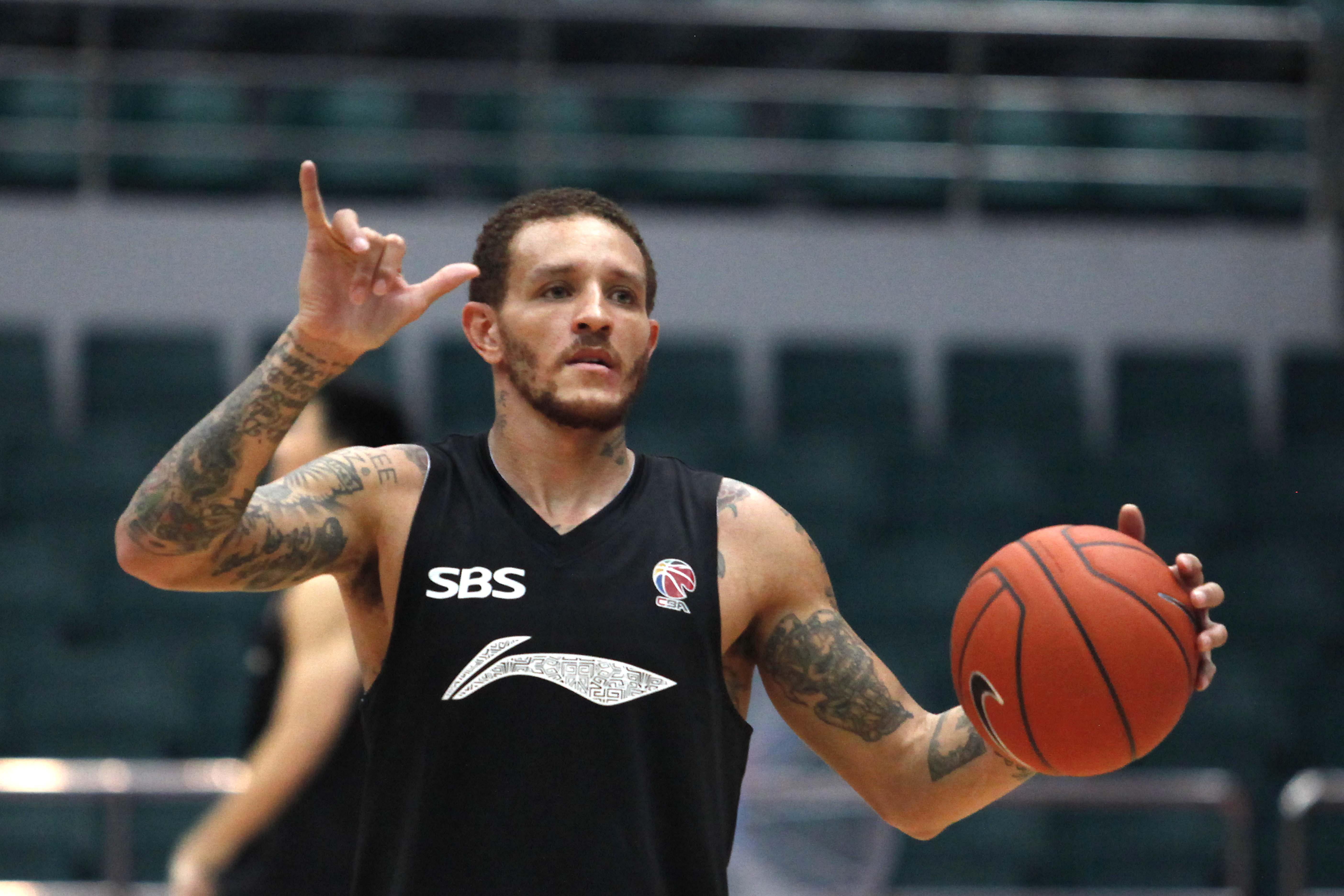 Delonte West Training For CBA 13/14 Game