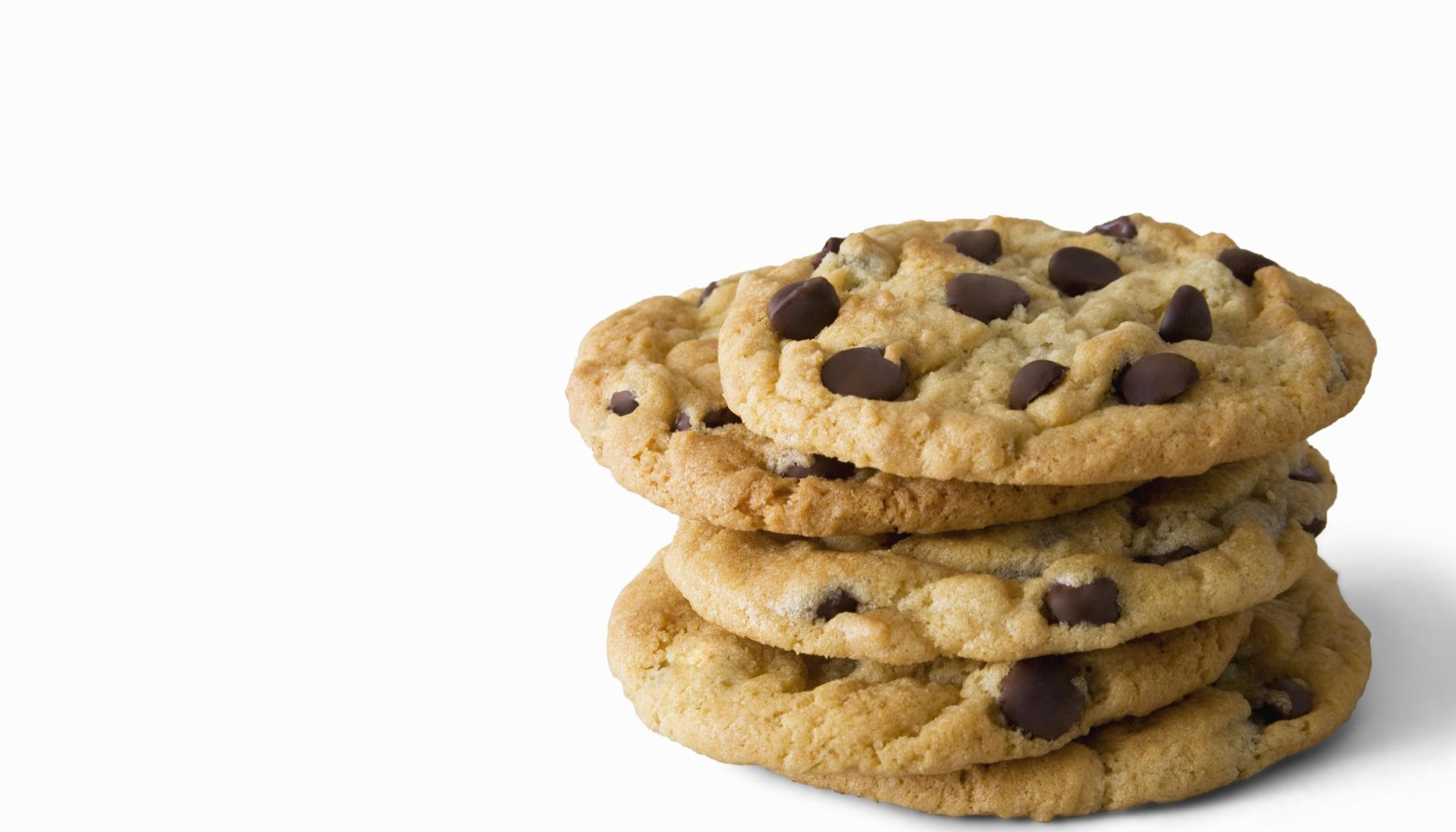 Stack of chocolate chip cookies
