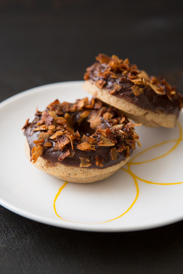 chocolate coconut bacon doughnuts