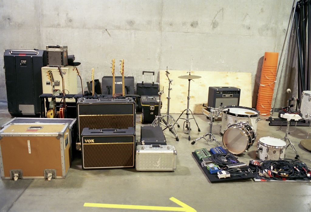 Musical instruments backstage