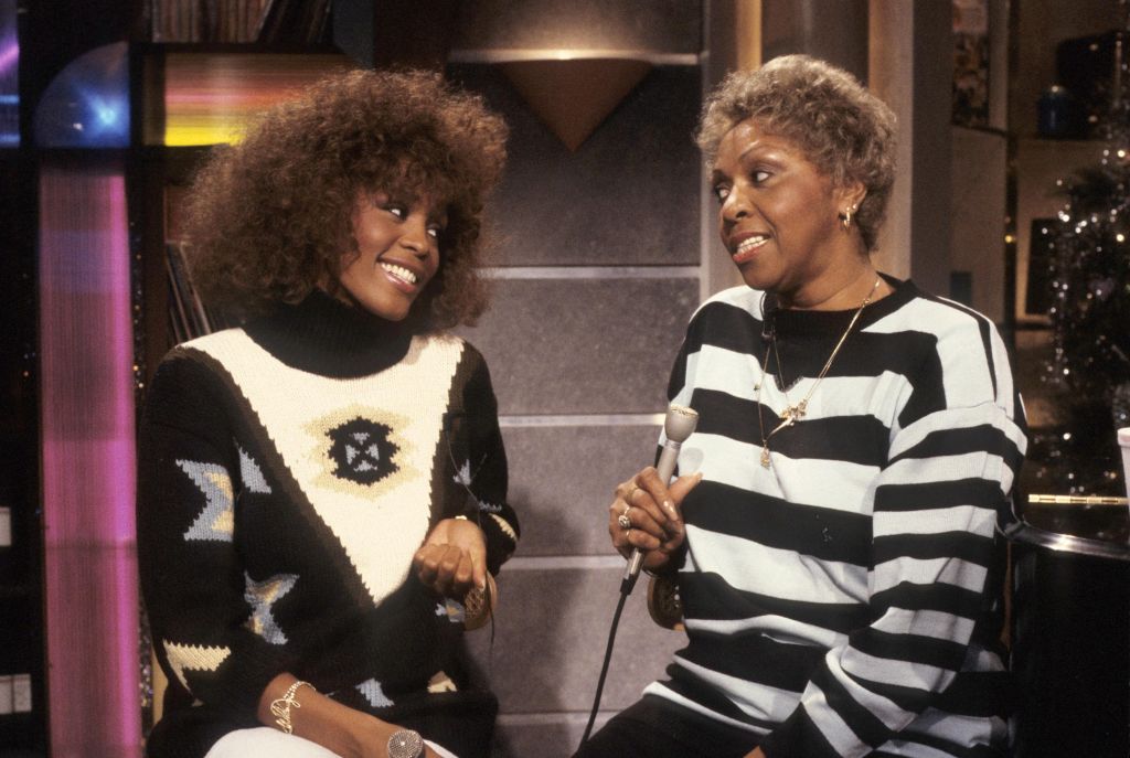 Whitney Houston and Cissy Houston on Set at MTV
