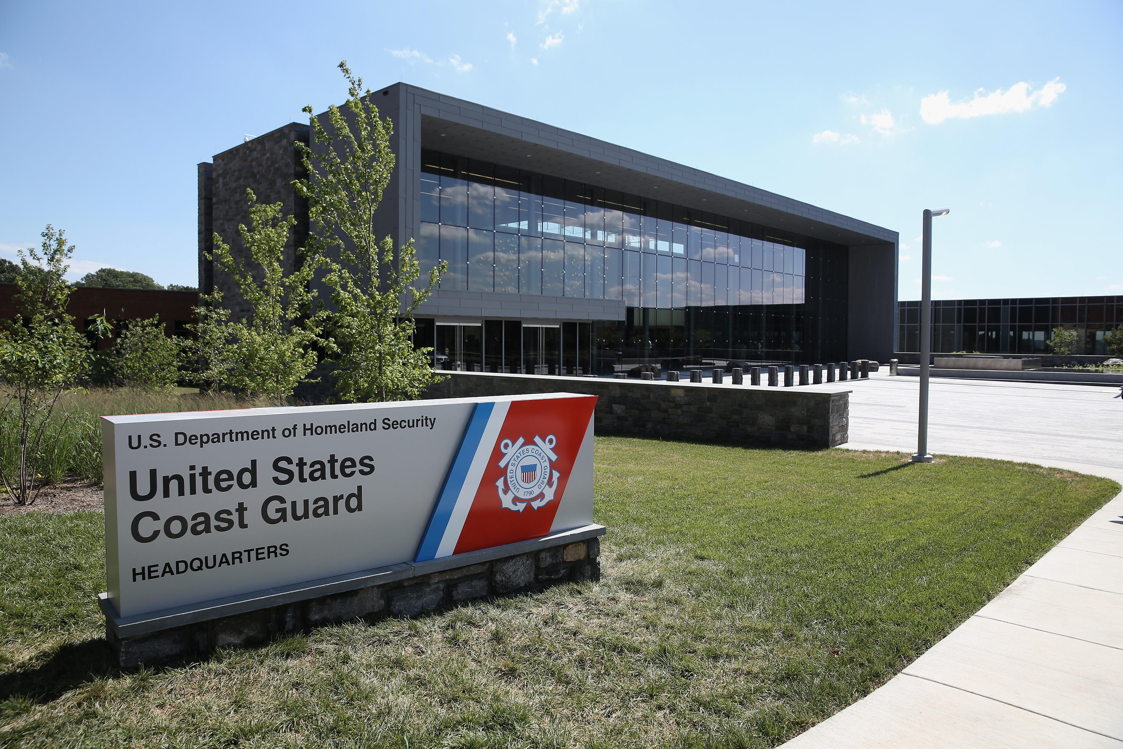 Janet Napolitano Tours New U.S. Coast Guard HQ In Washington