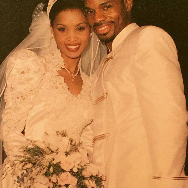 Kirk and Tammy Franklin on their wedding day January 20, 1996