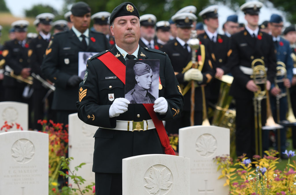 Canadian Ceremony At The Beny-sur-Mer Canadian War Cemetery