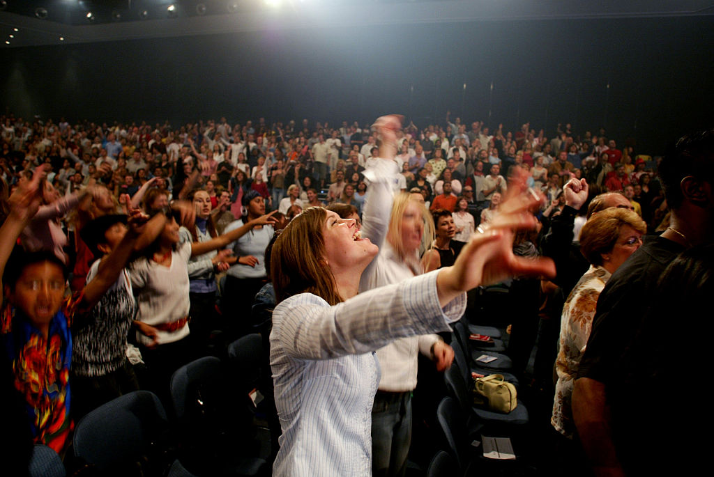 Devoted Christians celebrating Easter Sunday at the Hillsong Church at Baulkham