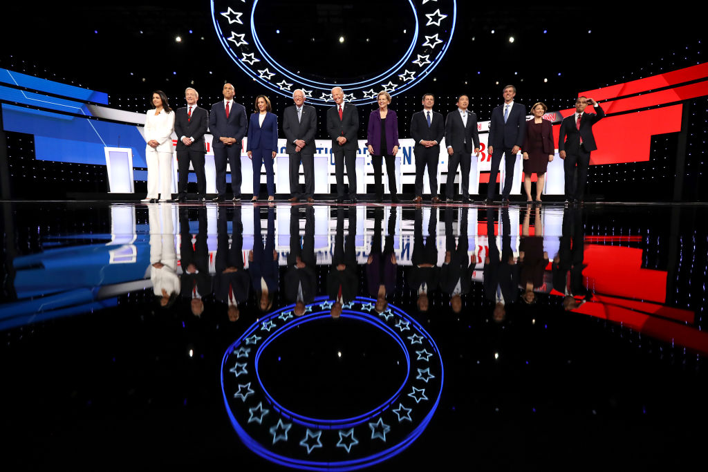 Democratic Presidential Candidates Participate In Fourth Debate In Ohio