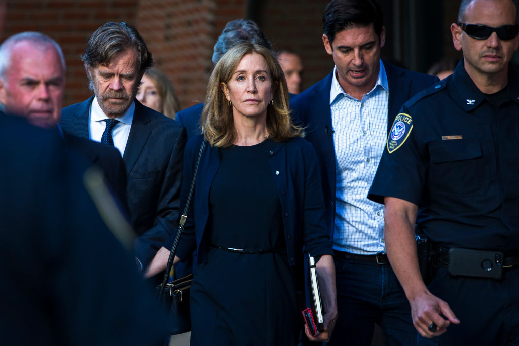 Felicity Huffman Leaves Court