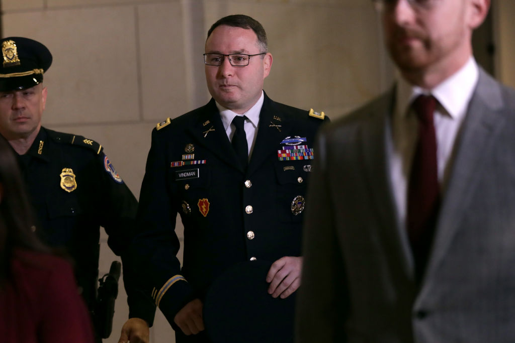 Director For European Affairs At The National Security Council Lt. Col. Alexander Vindman Testifies In Impeachment Inquiry