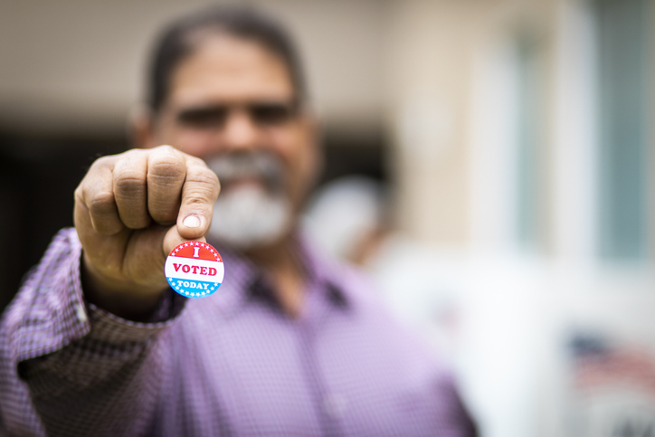 Senior Mexican Man Voting