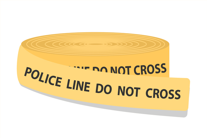 Police tape line