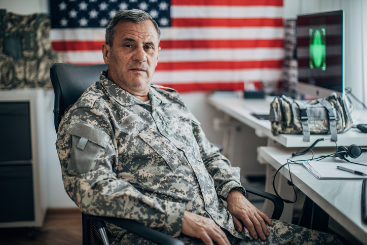 US senior soldier portrait