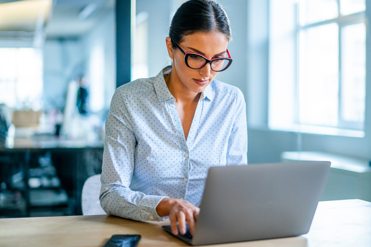 Young businesswoman in her office.
