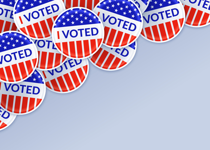 I Voted Sticker Election Background