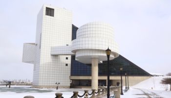 Rock and Roll Hall of Fame and Museum during the winter season
