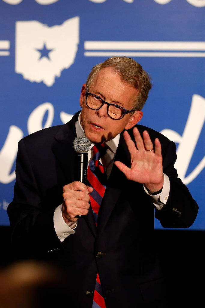 Gov. Kasich Campaigns With Ohio Gubernatorial Candidate Mike DeWine In Columbus