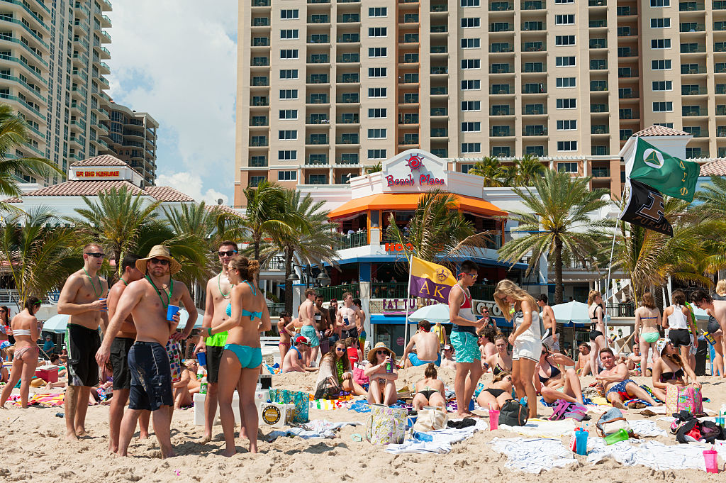 USA - Spring Breakers Celebrate St. Patricks Day On Fort Lauderdale Beach